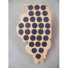 Illinois Red Oak 30 Pin Display Plaque NEW
