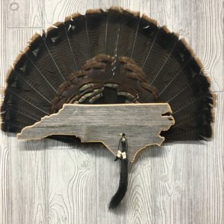 North Carolina Turkey Fan & Beard Mount Display Plaque