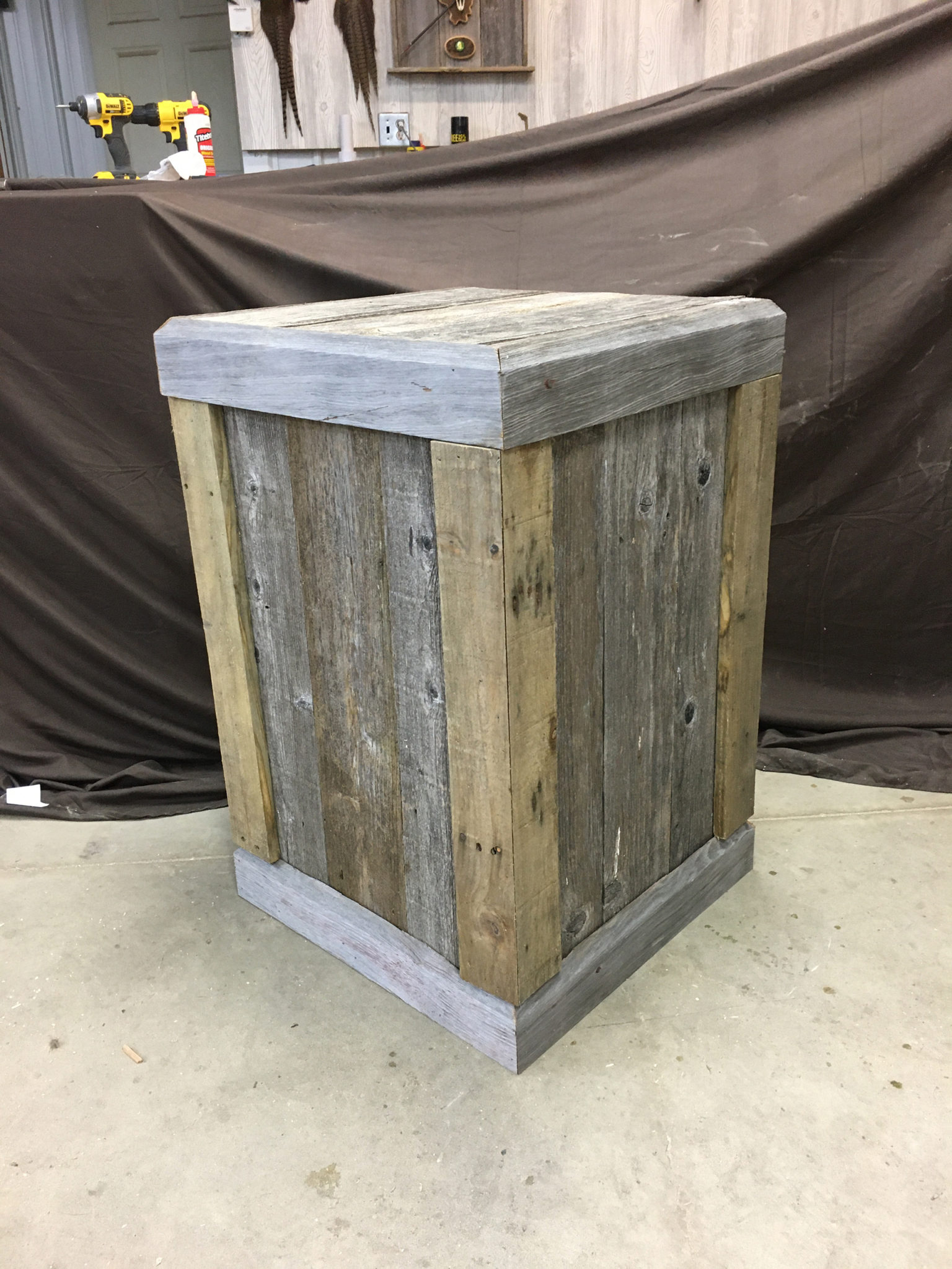 Rustic Barnwood Pedestal Custom Outdoor Advantage