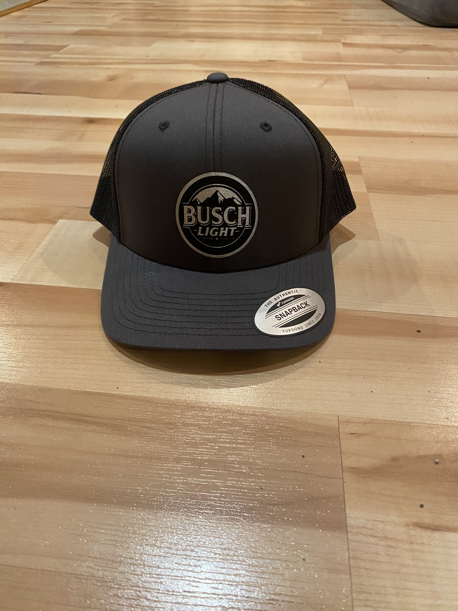 Yupoong Busch Light Leatherette Patch Hat - Custom Outdoor Advantage