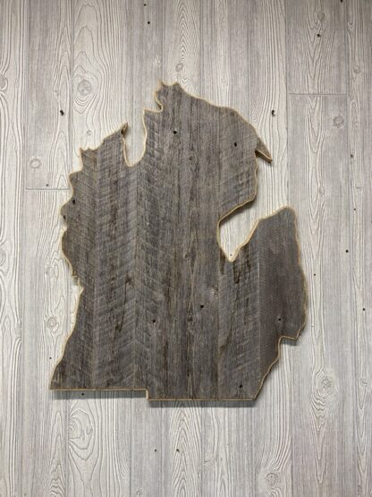 Michigan State Deer Shoulder Panel Barnwood