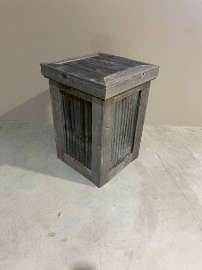 Metal and Barnwood Pedestal
