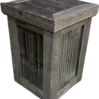 Metal and Barnwood Pedestal