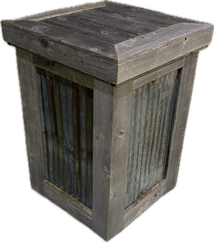 Metal and Barnwood Pedestal